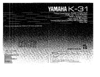 Yamaha K-31 - Owners Manual